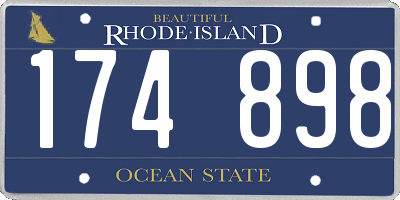 RI license plate 174898