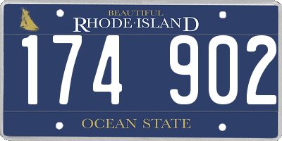 RI license plate 174902