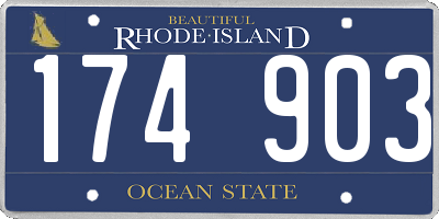 RI license plate 174903