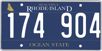 RI license plate 174904