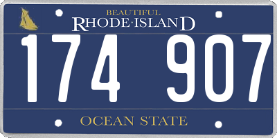 RI license plate 174907