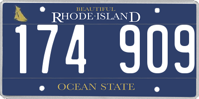 RI license plate 174909