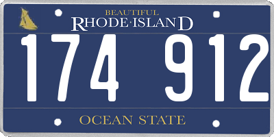 RI license plate 174912