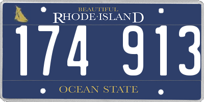 RI license plate 174913