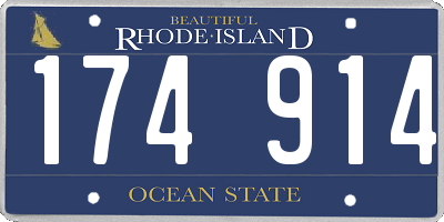 RI license plate 174914