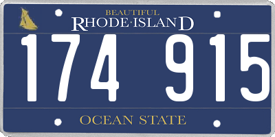 RI license plate 174915