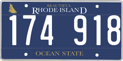 RI license plate 174918