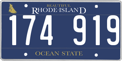 RI license plate 174919