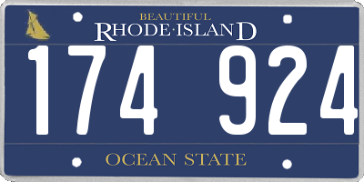 RI license plate 174924