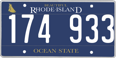 RI license plate 174933
