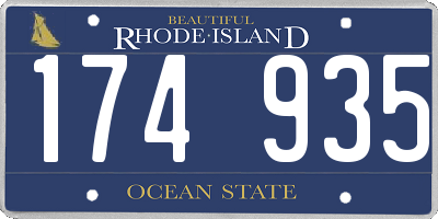 RI license plate 174935