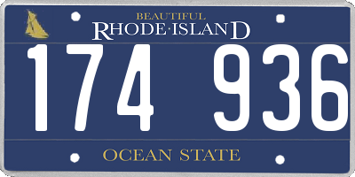 RI license plate 174936