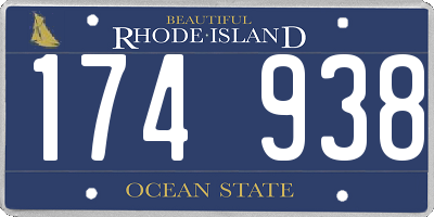 RI license plate 174938