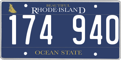 RI license plate 174940