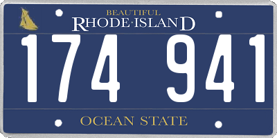 RI license plate 174941