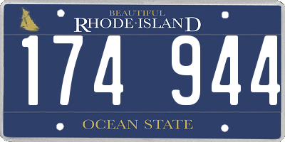 RI license plate 174944