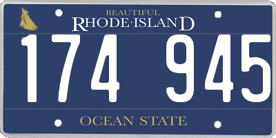 RI license plate 174945