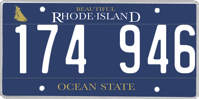 RI license plate 174946