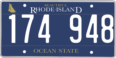 RI license plate 174948