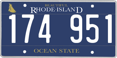 RI license plate 174951