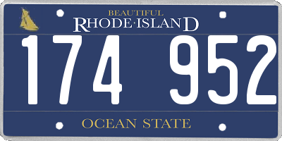 RI license plate 174952