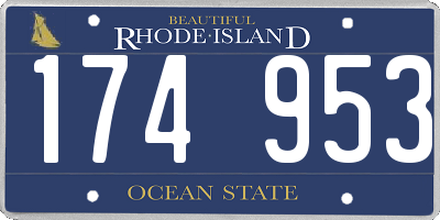 RI license plate 174953