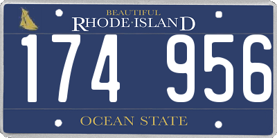 RI license plate 174956