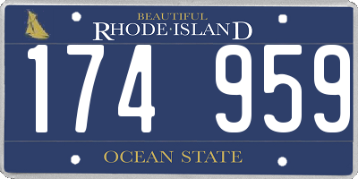 RI license plate 174959