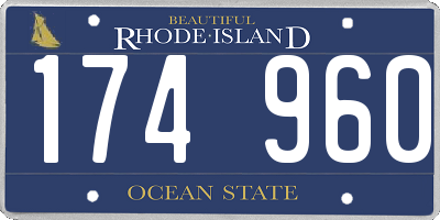 RI license plate 174960