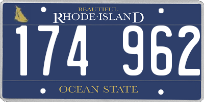 RI license plate 174962