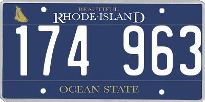 RI license plate 174963
