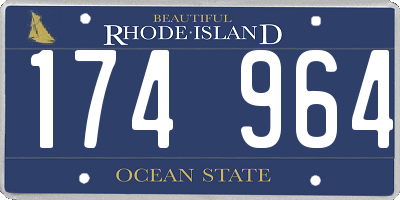 RI license plate 174964