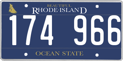 RI license plate 174966