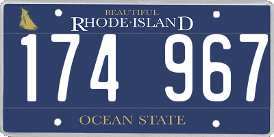RI license plate 174967