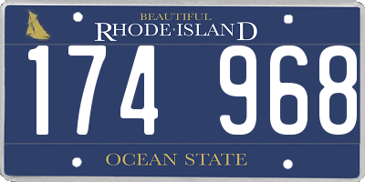 RI license plate 174968