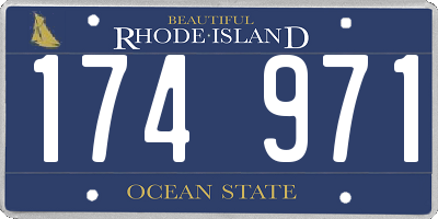 RI license plate 174971