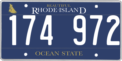 RI license plate 174972
