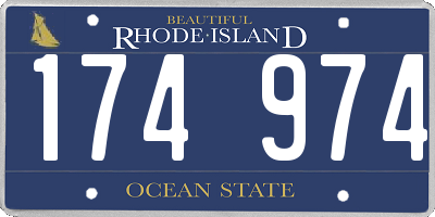 RI license plate 174974