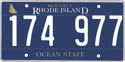 RI license plate 174977