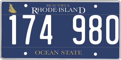RI license plate 174980