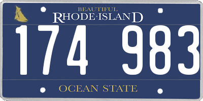 RI license plate 174983
