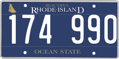 RI license plate 174990