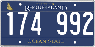 RI license plate 174992