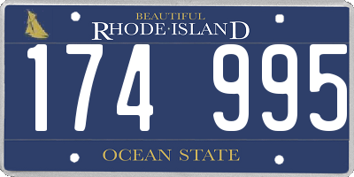 RI license plate 174995