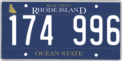 RI license plate 174996