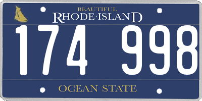RI license plate 174998