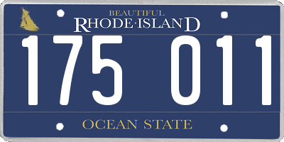 RI license plate 175011