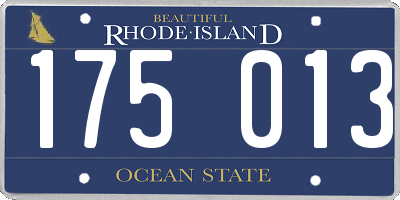 RI license plate 175013