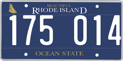 RI license plate 175014