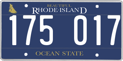 RI license plate 175017